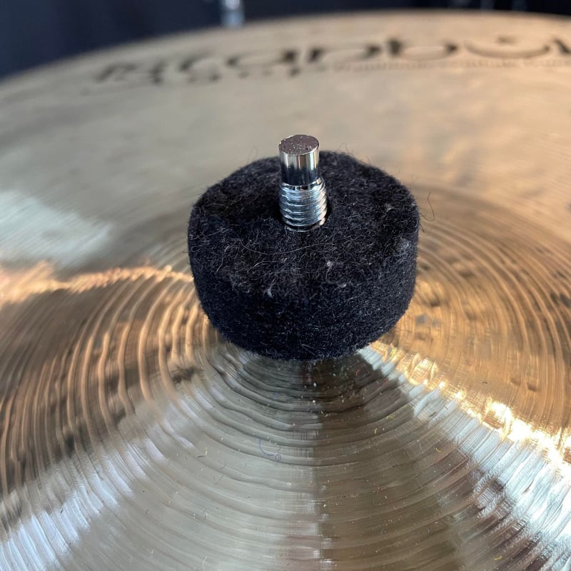 Ahead Jet Black Wool Cymbal Felts 10 Pack 1.5 X 0.5" - Image 2