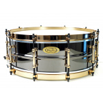 Worldmax 14" x 5" Black Brass Snare Drum - Aztec Gold Hardware