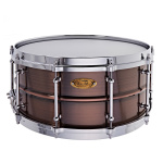 Worldmax 14" x 6.5" Brushed Red Copper Snare Drum - Chrome Hardware