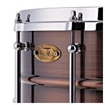 Worldmax 14" x 6.5" Brushed Red Copper Snare Drum - Chrome Hardware - Image 2