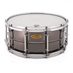 Worldmax 14" x 4" Black Brass Snare Drum - Chrome Hardware