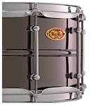 Worldmax 13" x 7" Black Brass Snare Drum - Chrome Hardware - Image 2