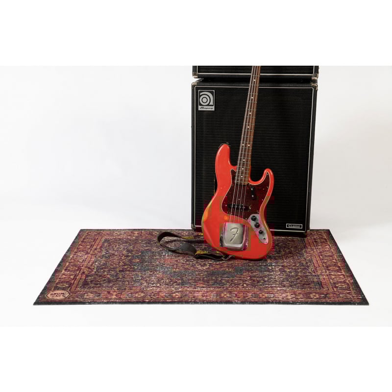 DRUMnBASE Vintage Persian Stage Rug - Red & Black - 130 x 90cm - Image 5