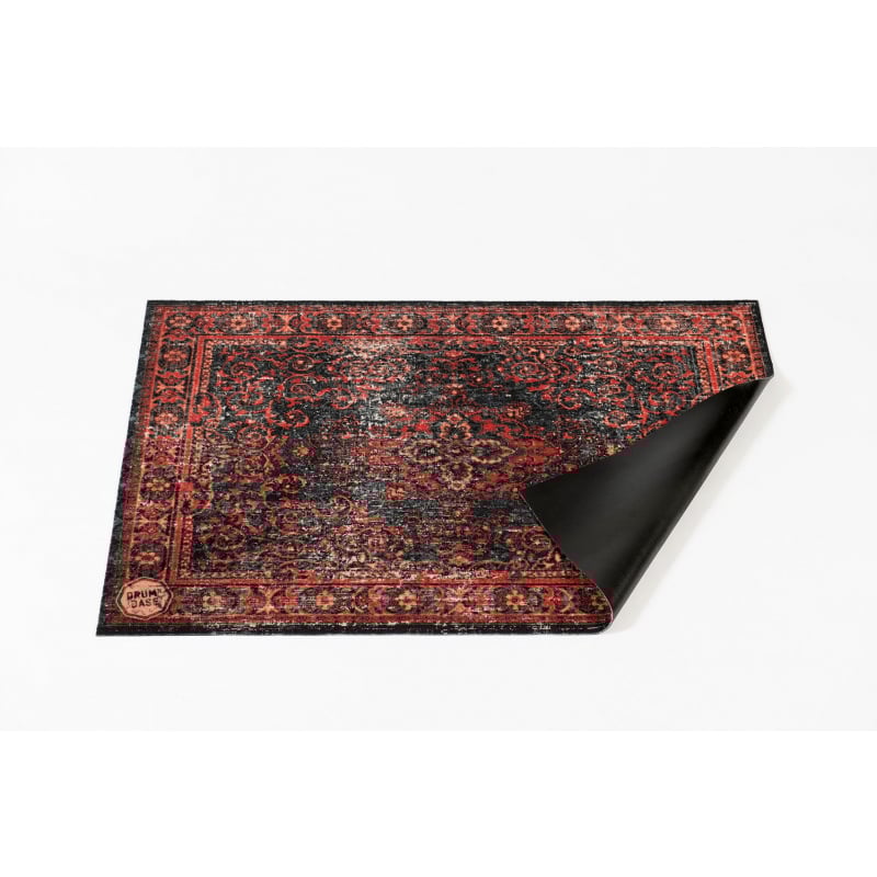 DRUMnBASE Vintage Persian Stage Rug - Red & Black - 130 x 90cm - Image 8