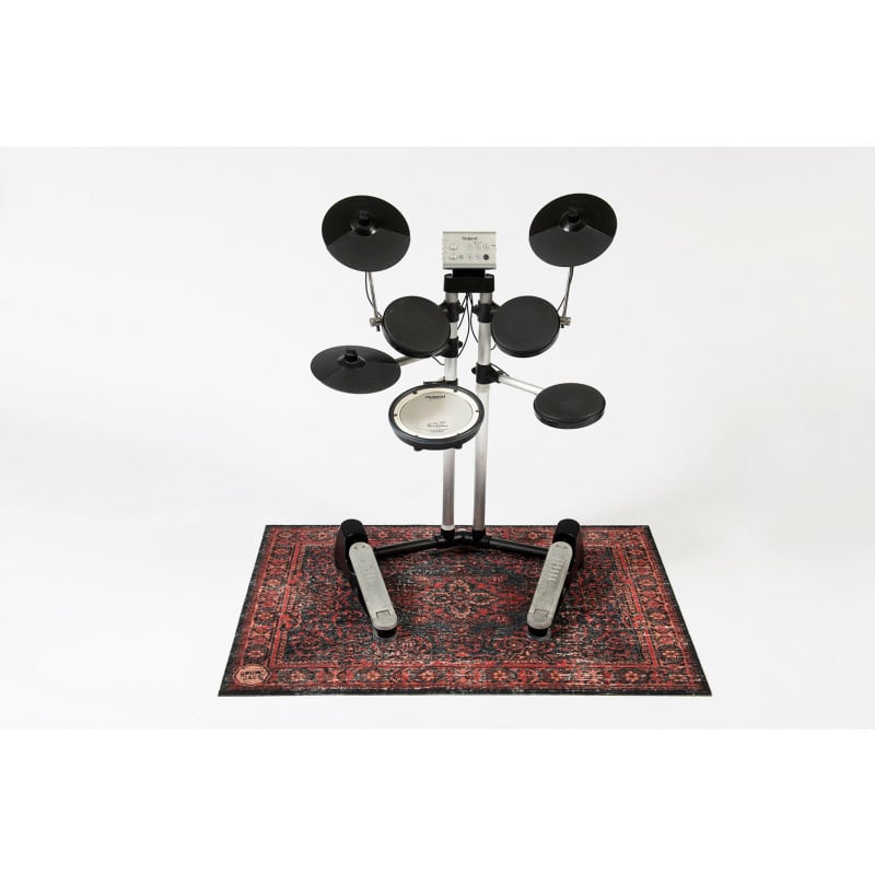 DRUMnBASE Vintage Persian Stage Rug - Red & Black - 130 x 90cm - Image 2