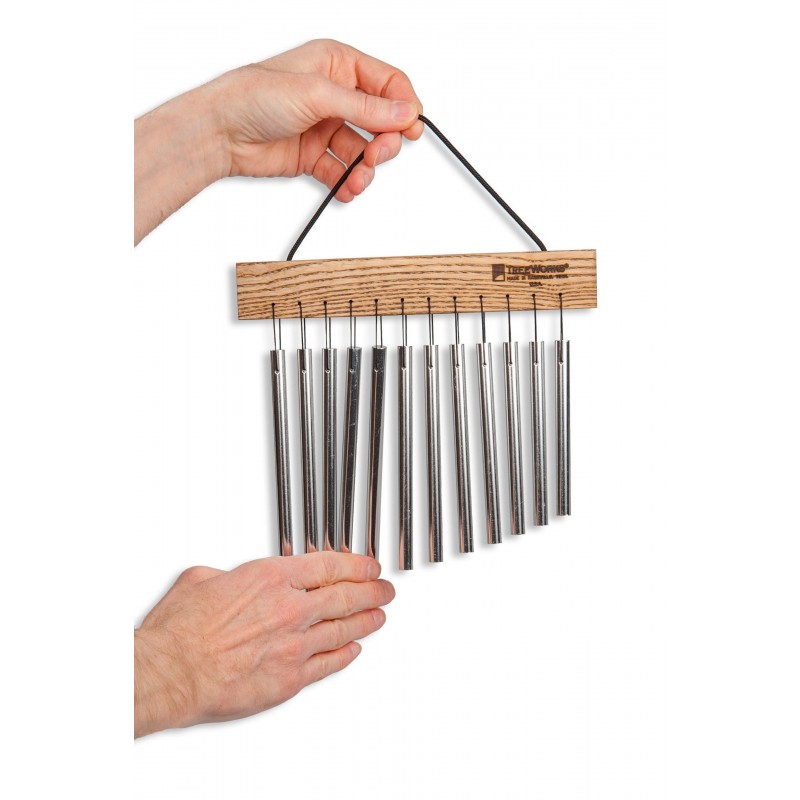 Treeworks 12 Bar Hand Held Chime with Braided Cord Handle - Image 2