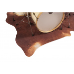 DRUMnBASE Vegan Cow Print Drum Rug - Red/Brown - 185 x160cm - Image 3