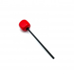 Danmar Red Hardwood Bass Drum Beater with Angle Cut - Black Shaft