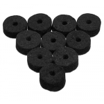Ahead Jet Black Wool Cymbal Felts 10 Pack 1.5 X 0.5"