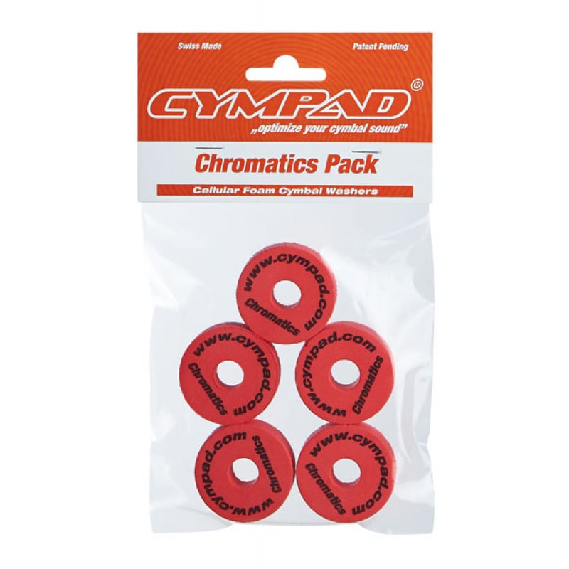 Cympad Chromatics Red 40/15mm Cymbal Pad - Set of 5 - Image 2