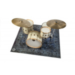 DRUMnBASE Vintage Persian Drum Rug - Blue - 185 x 160cm - Image 4