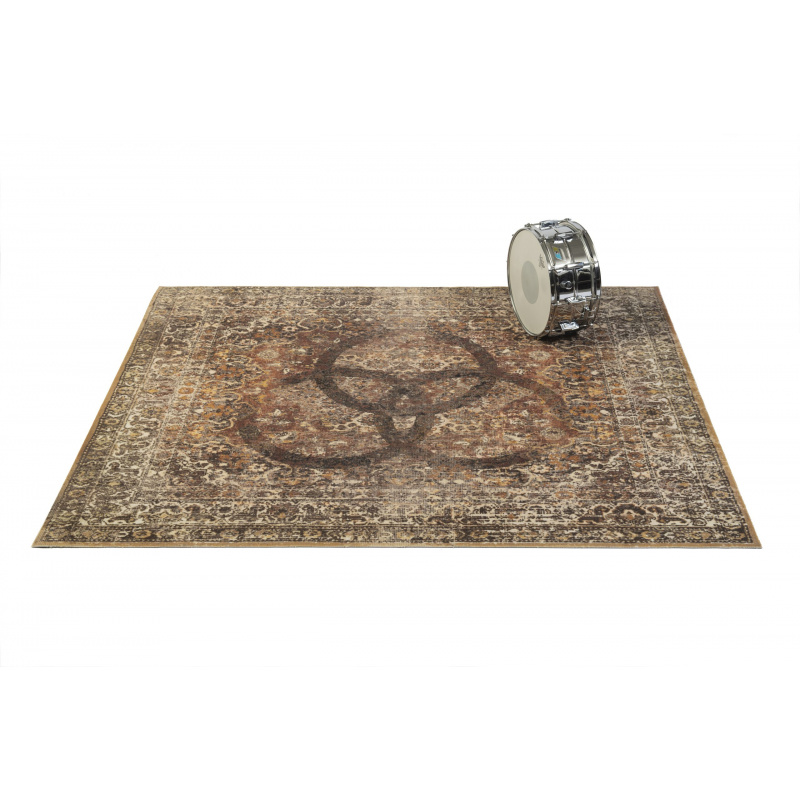 DRUMnBASE Vintage Persian Drum Rug "Bonzo II" - Beige - 185 x160cm - Image 9