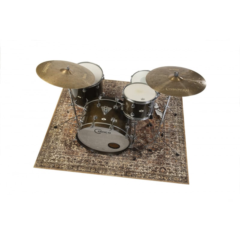 DRUMnBASE Vintage Persian Drum Rug "Bonzo II" - Beige - 185 x160cm - Image 5