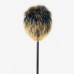 Danmar Furry Kick Beater, Dark Blue with Gold Tips, Black Shaft, 8.5" Total length