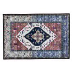 Ahead Armor Tribal Persian Drum Rug - Red and Blue 80 x 64"