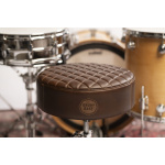 DRUMnBASE Full Grain Leather Drum Throne - Brown (Top Only) - Image 2