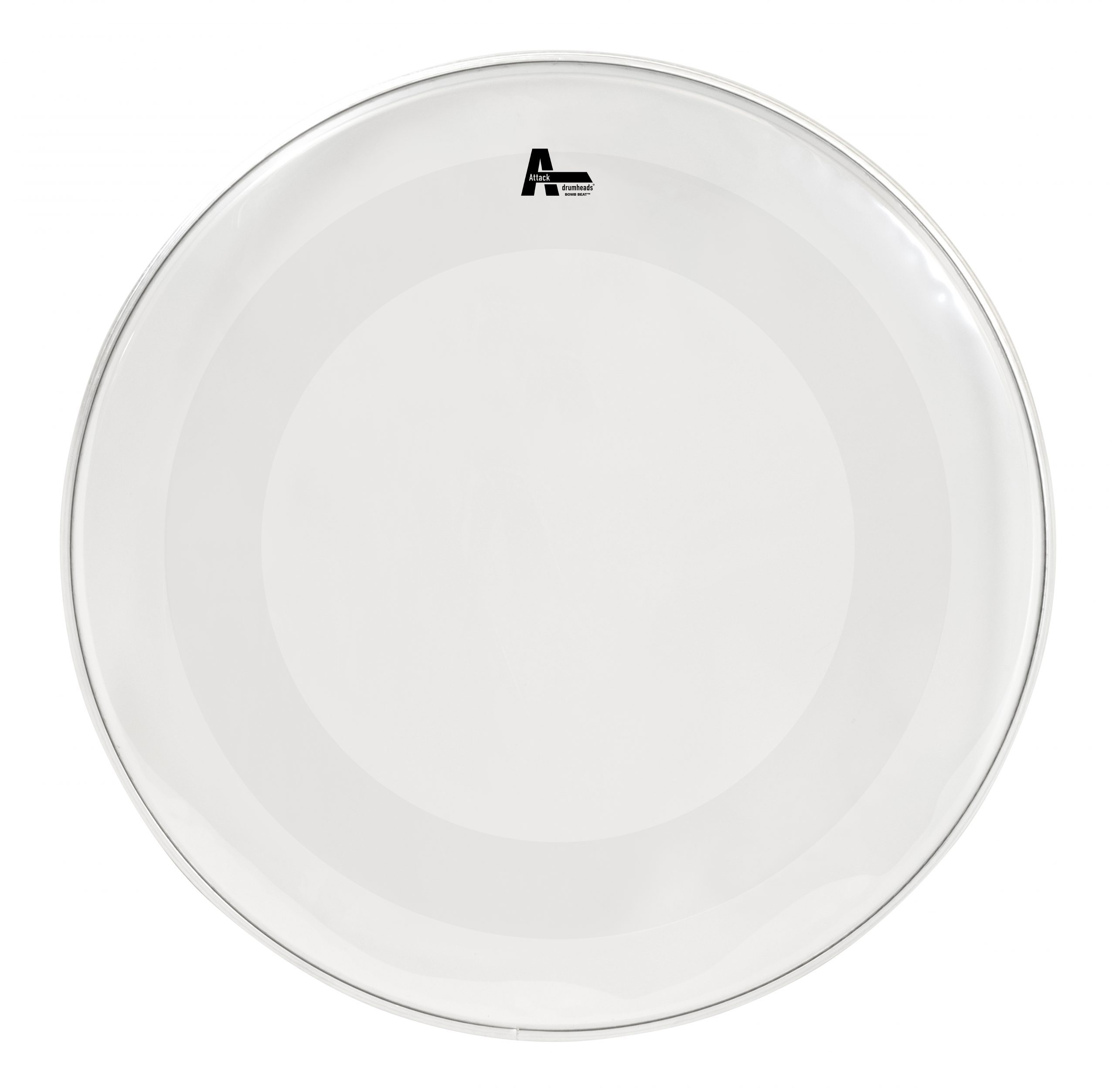 BBNO2-24 Attack 24" BombBeat 2Ply No Overtone Clear Bass Drum Head - Image 1