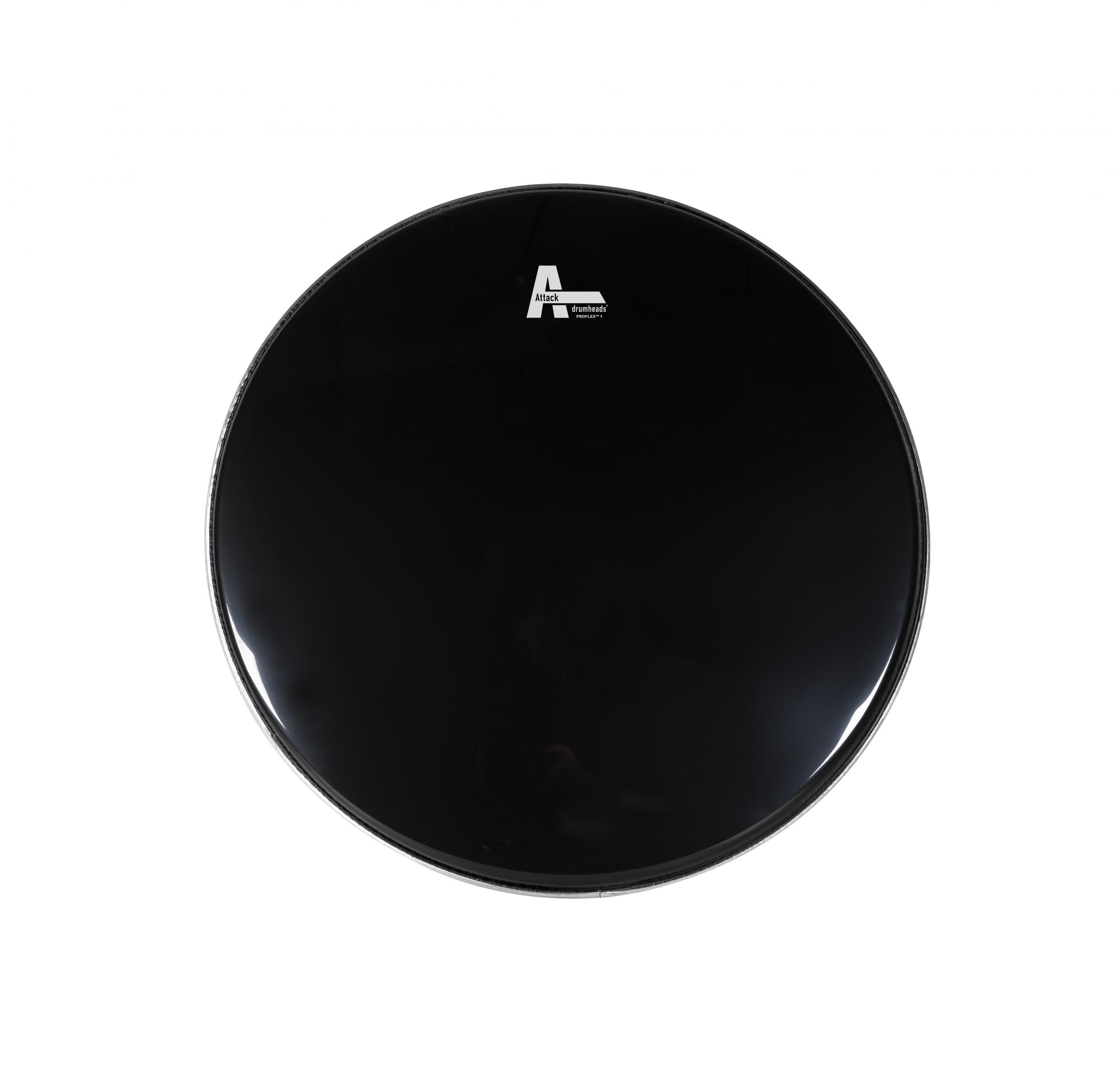 DHA14B Attack 14" ProFlex1 1Ply Medium Black Drum Head - Image 1