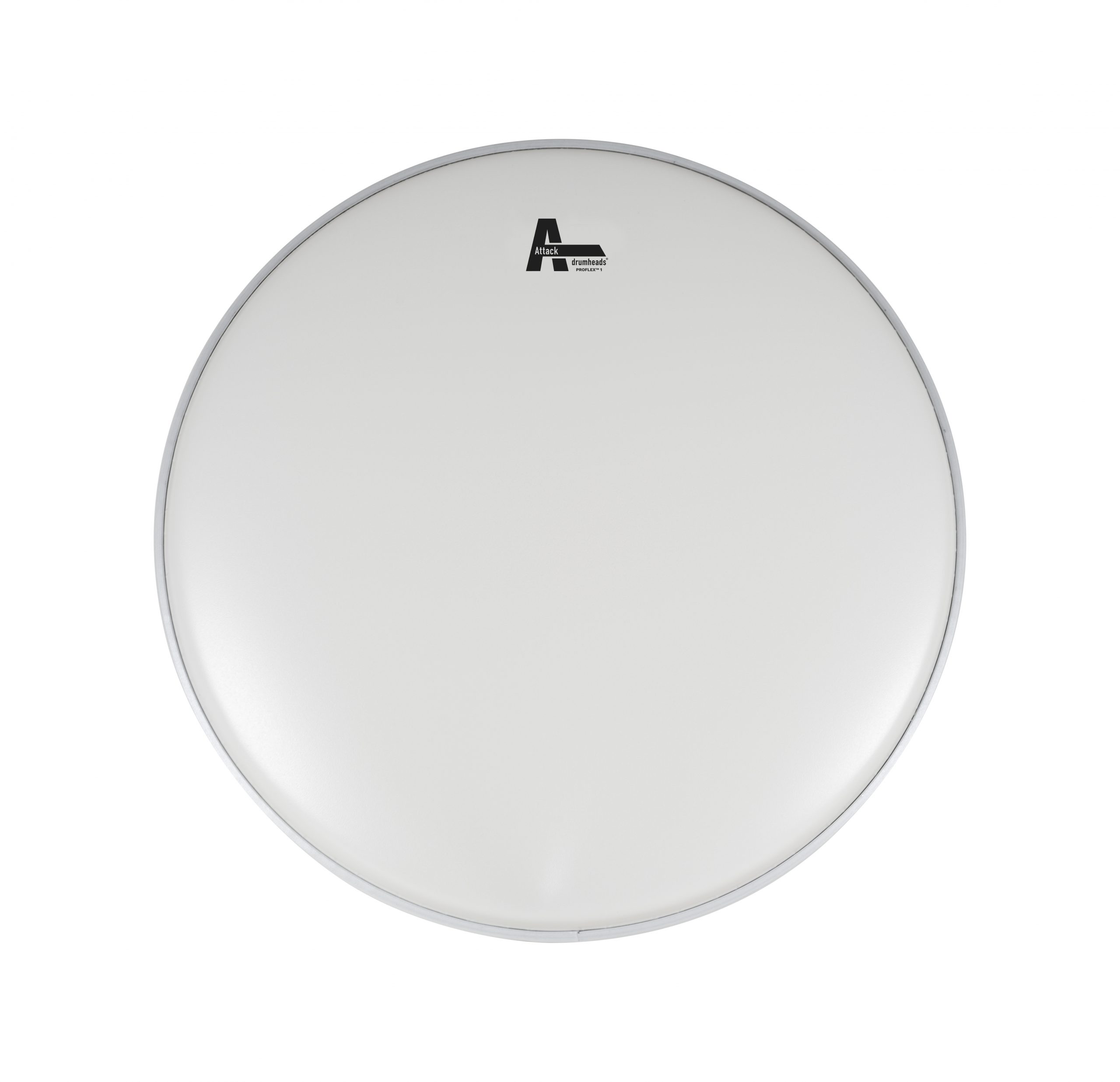 DHA16C Attack 16" ProFlex1 1Ply Medium White Coated Drum Head - Image 1