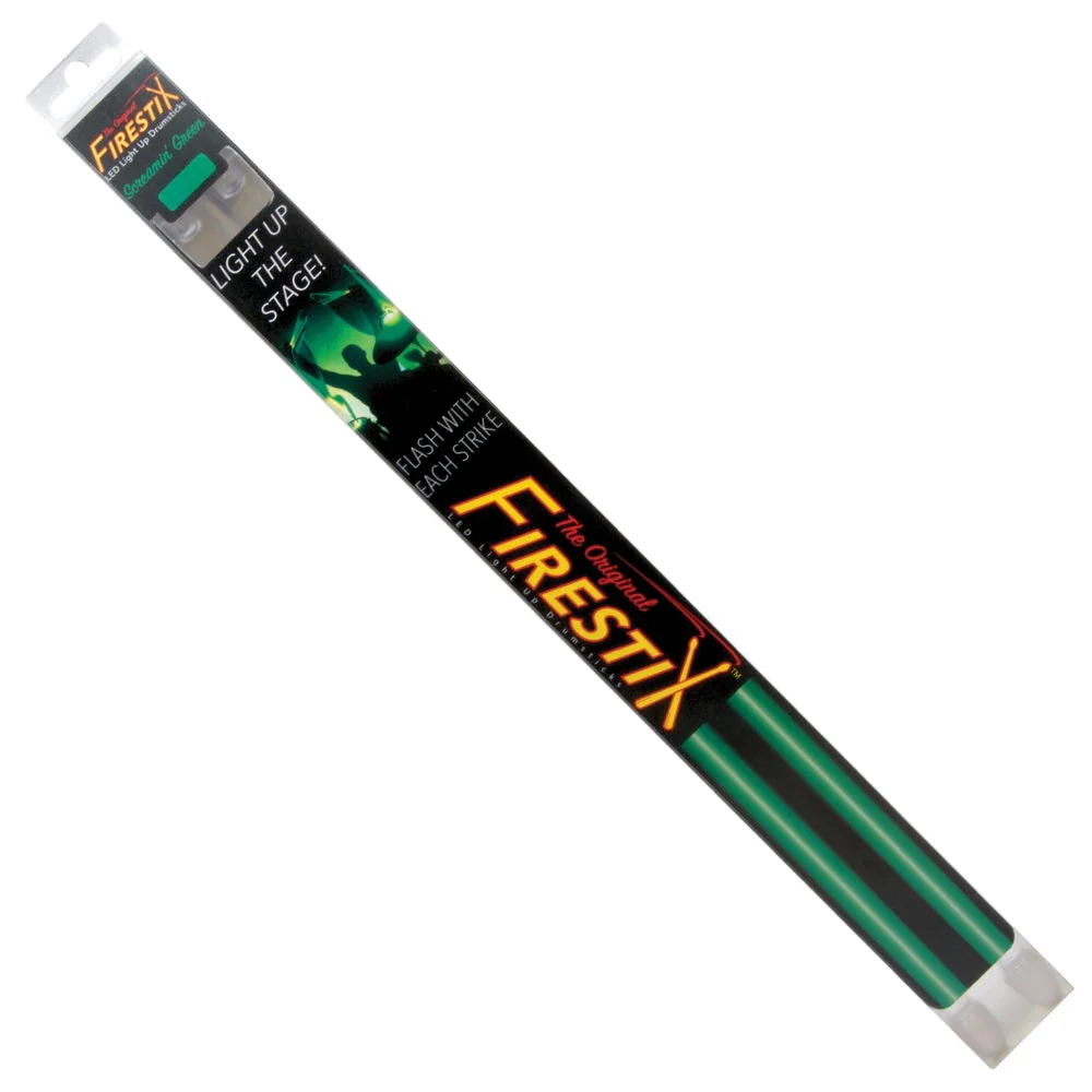 FX12GR Firestix Light-Up Drumsticks - Screamin' Green - Image 1