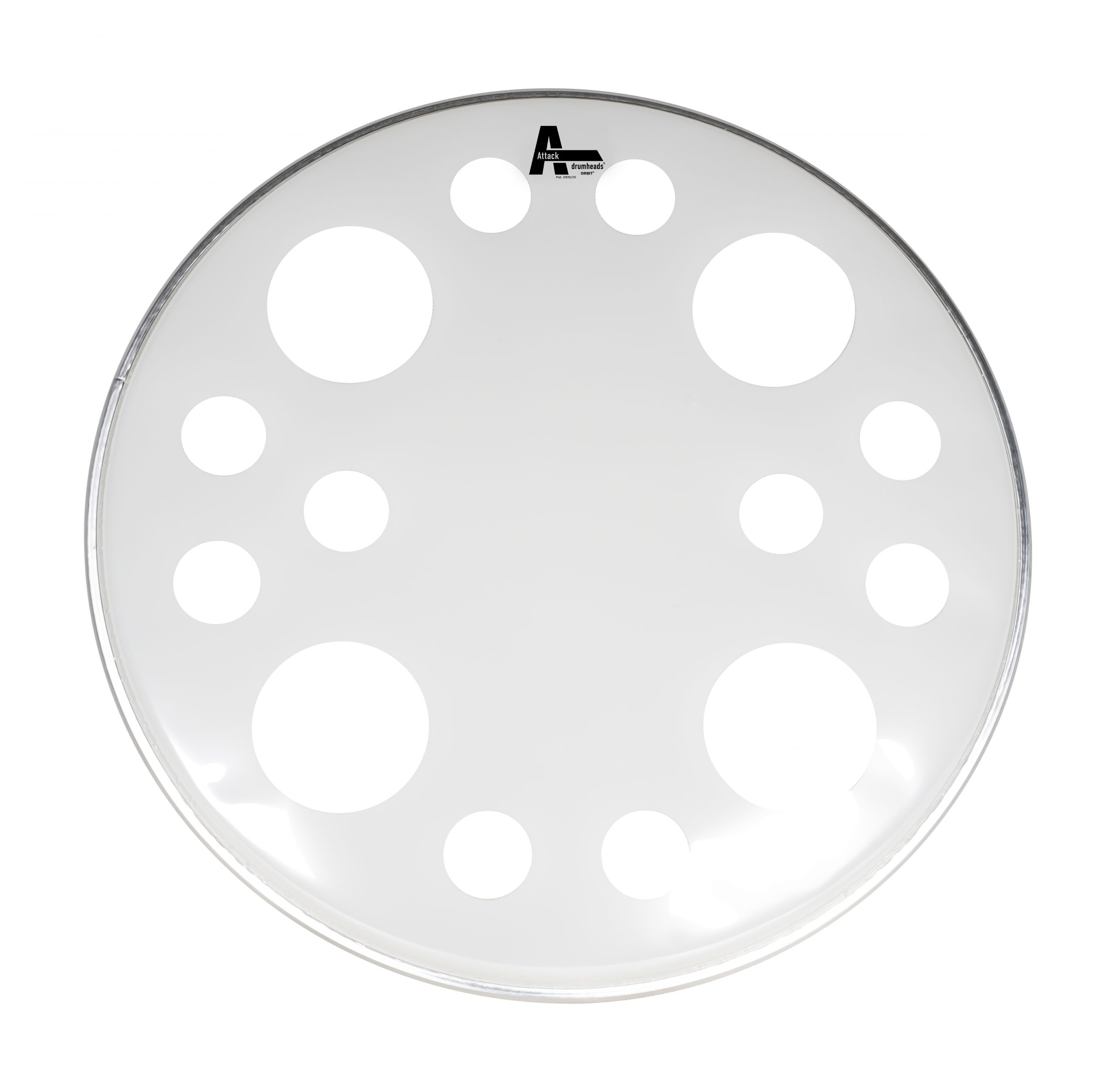 ORBIT2-22 Attack 22" Orbit 2Ply White Batter Bass Drum Head - Image 1