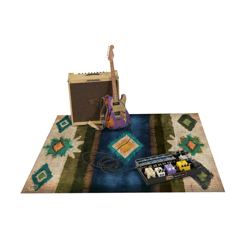 DRUMnBASE Earthing Drum Rug - Blue - 185 x 160cm - Image 3