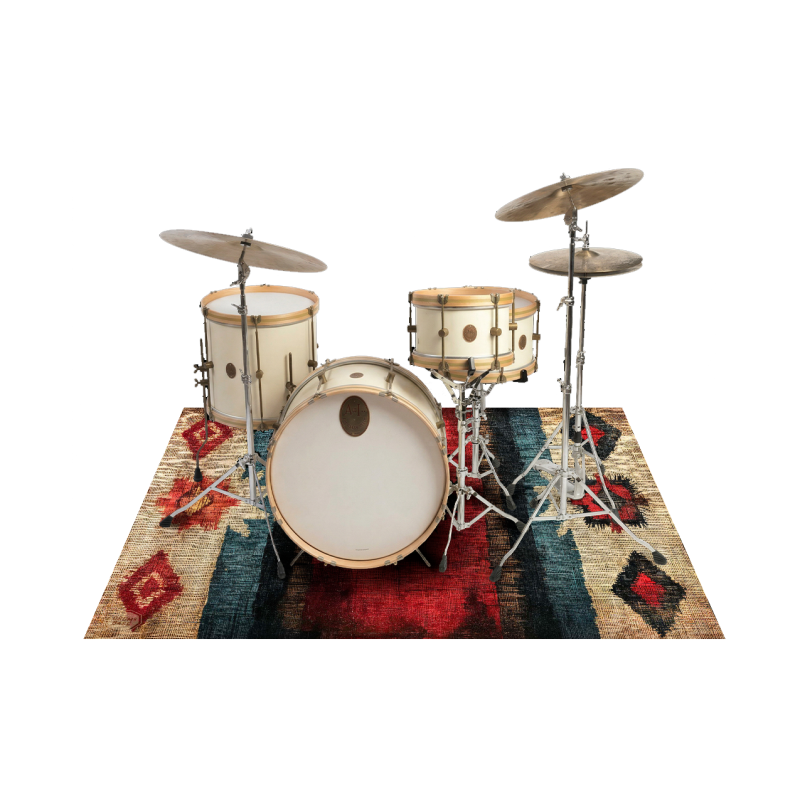 DRUMnBASE Earthing Drum Rug - Red - 185 x 160cm - Image 2