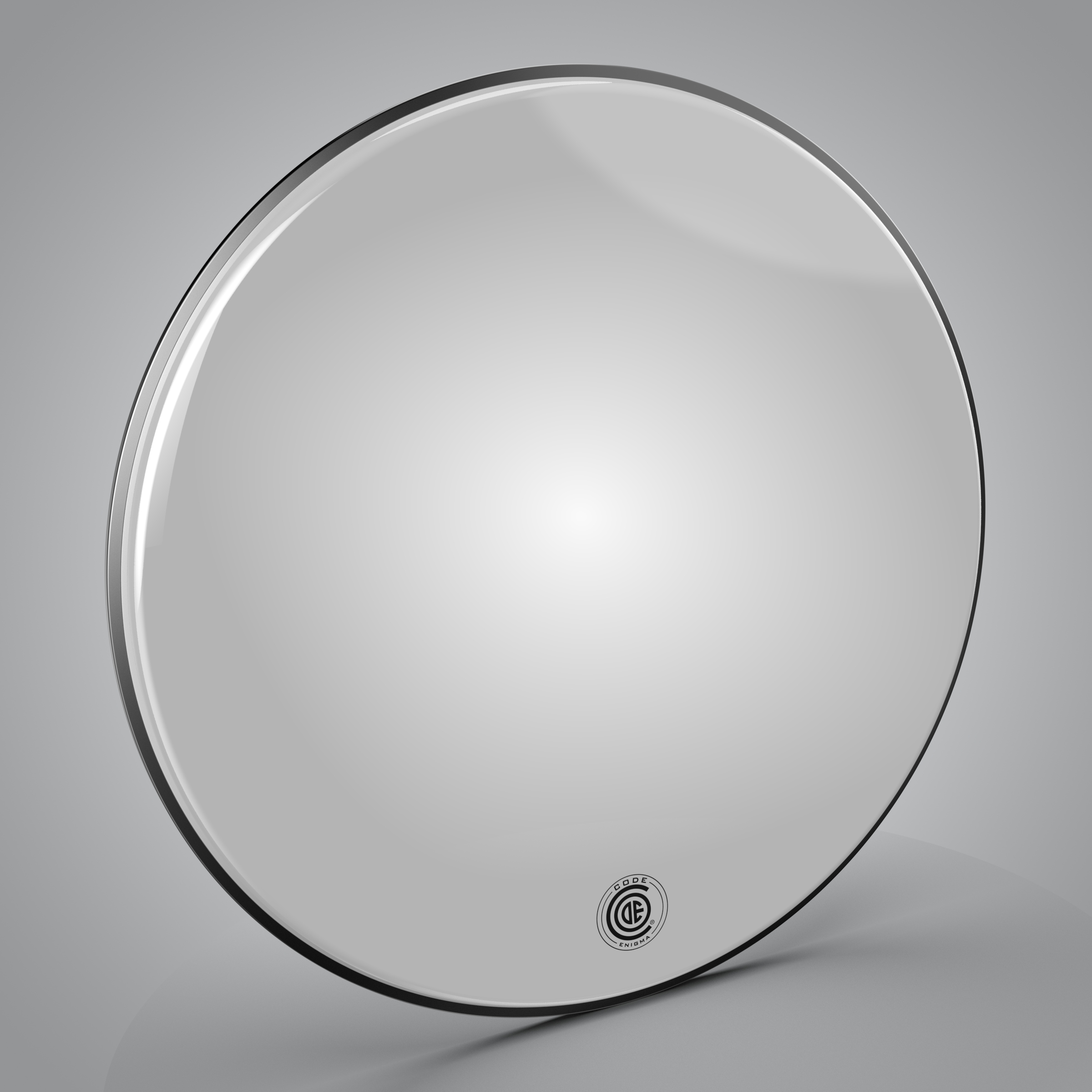 ENIGMA (WHITE) - BASS CODE ENIGMA 24" SMOOTH WHITE 7.5MIL SINGLE PLY BASS DRUM HEAD WITH MUFFLER RING - Image 1