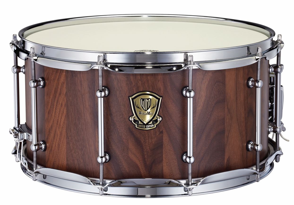 AM-7014WSH WorldMax 14" x 7" Artisan Walnut Stave Snare Drum - Image 1
